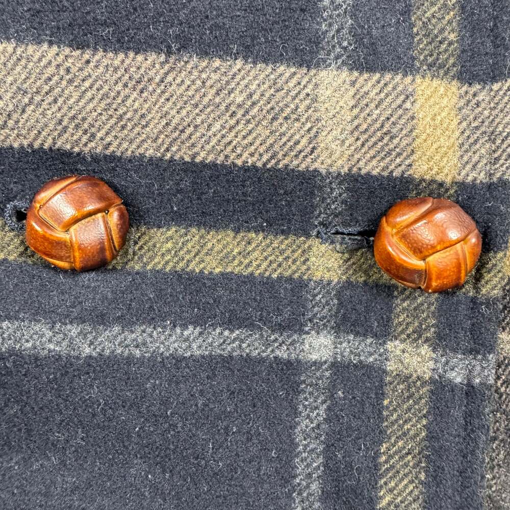 Zara Basic Plaid Button-Front Peacoat Size M - Picture 3 of 10